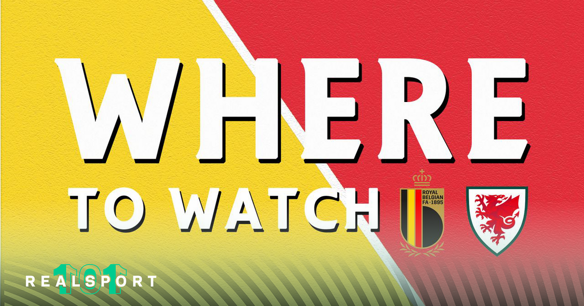 Belgium and Wales badges with Where to Watch text