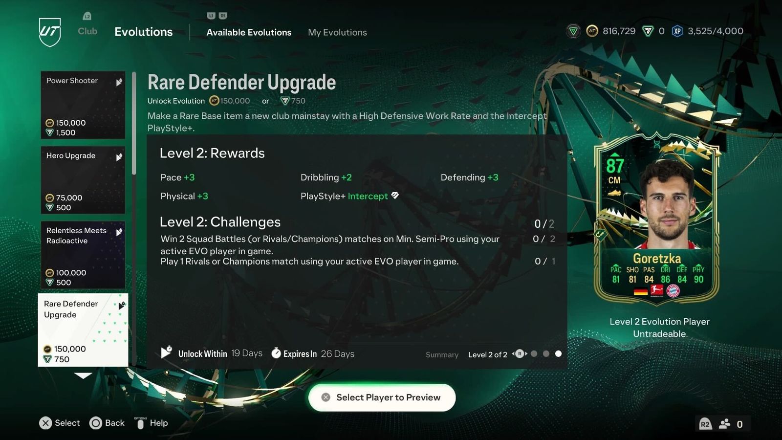 FC 24 Rare Defender Upgrade Evolutions Guide