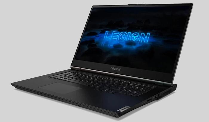 Best laptop for Fortnite Lenovo product image of a black laptop with a blue 'legion' logo on the display.