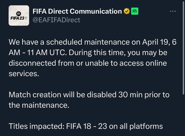 FIFA 23 FUT Web App DOWN - EA confirm connection issues