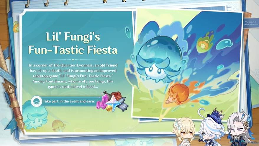 Genshin Impact 4.2 first event: Lil' Fungi's Fun-Tastic Fiesta