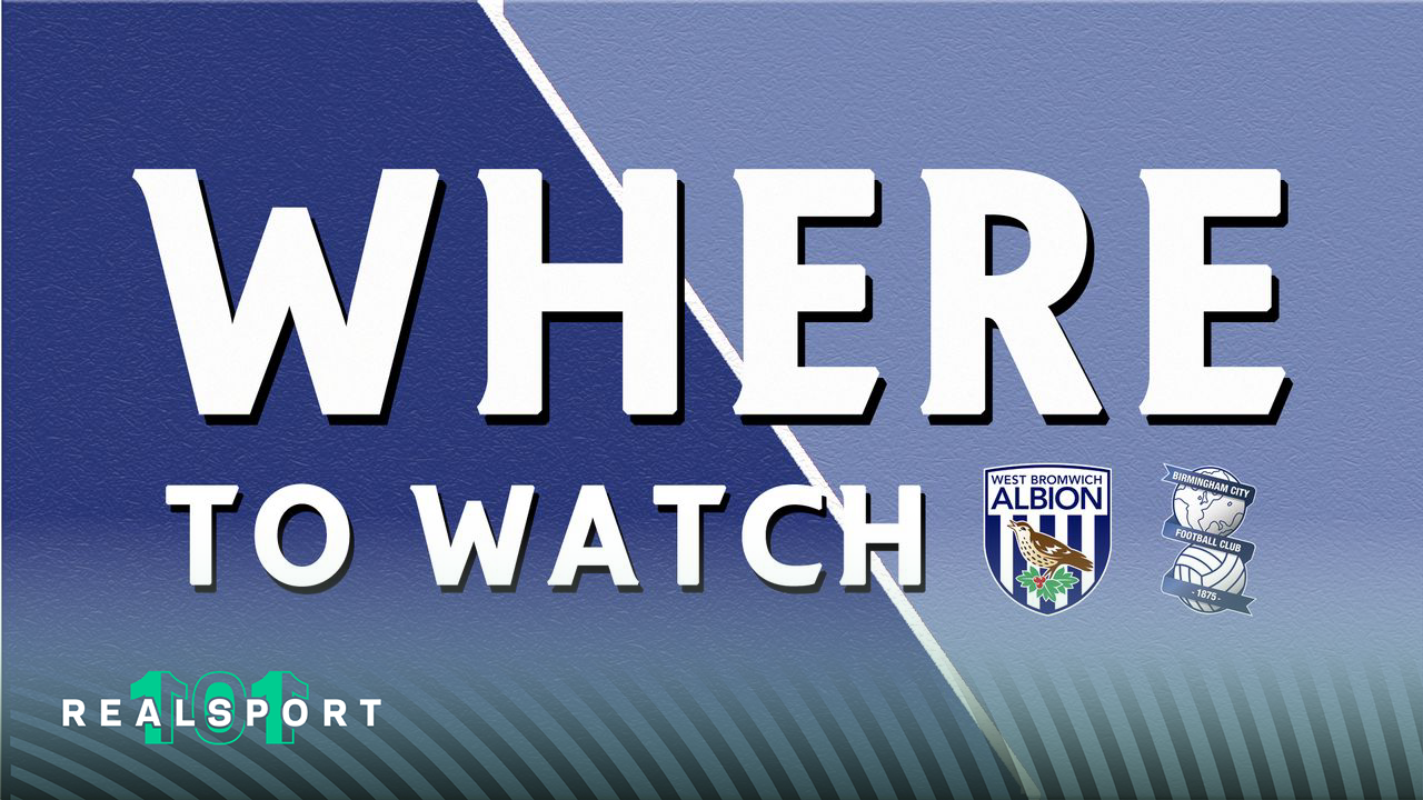 West Brom and Birmingham badges with Where to Watch text