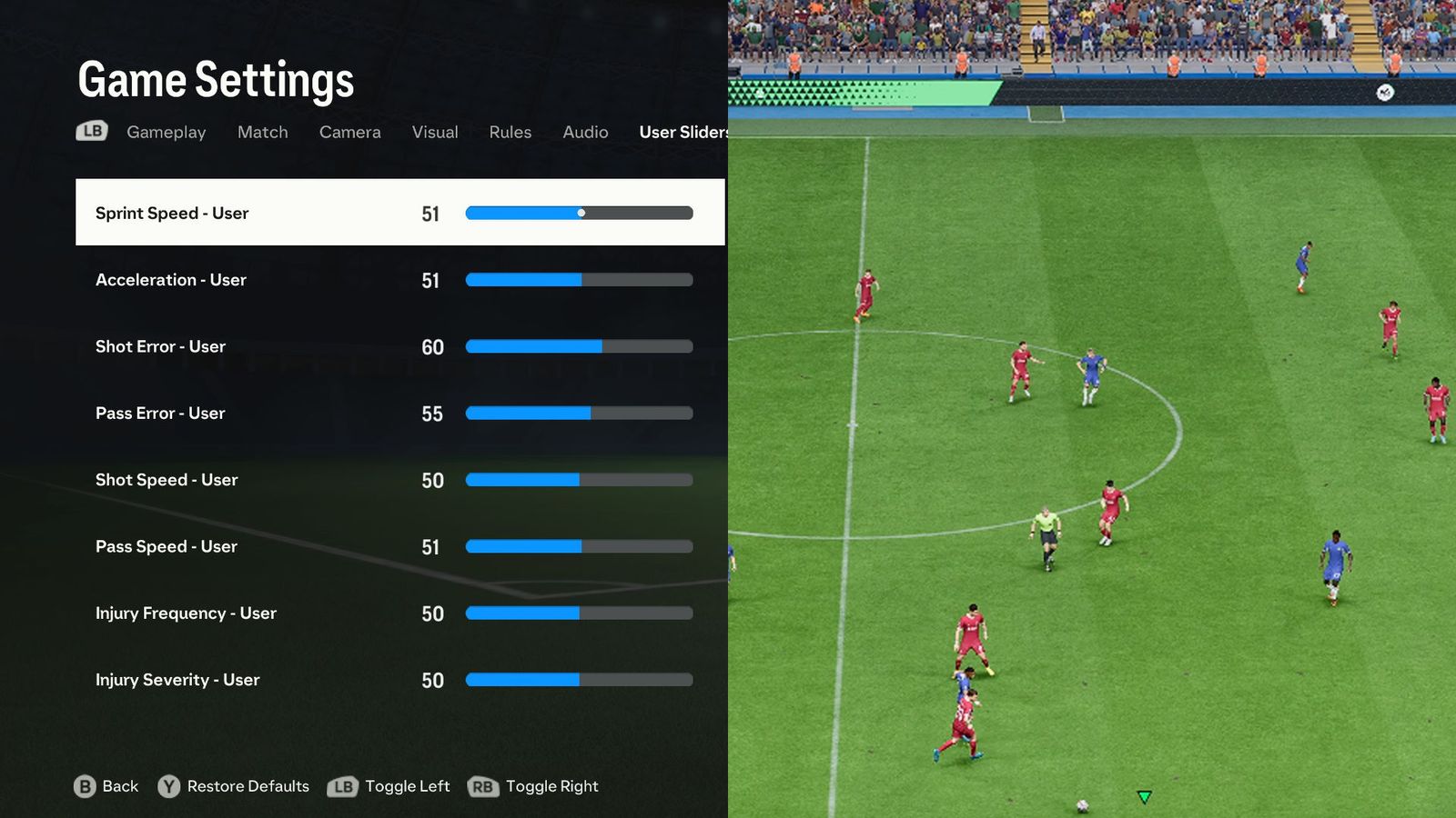 FC 24 Best Sliders for realistic gameplay