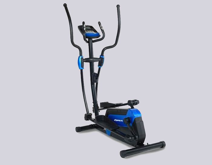 Best elliptical under 500 Exerpeutic product image of a black and blue elliptical.