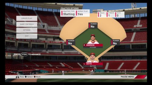 Practice mode in MLB The Show 20