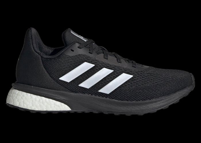 Best running shoes under 100 adidas product image of a single black and white shoe.