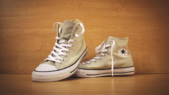 How to clean Converse shoes - Converse All Star product image of light brown high-tops.