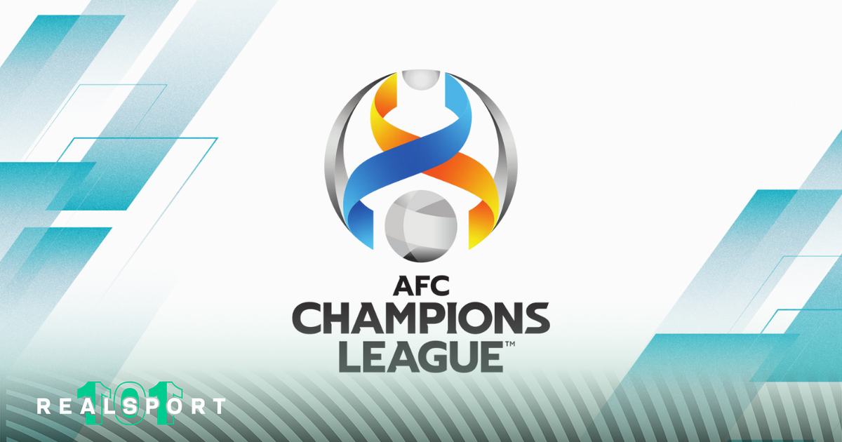 AFC Champions League logo with white and blue background