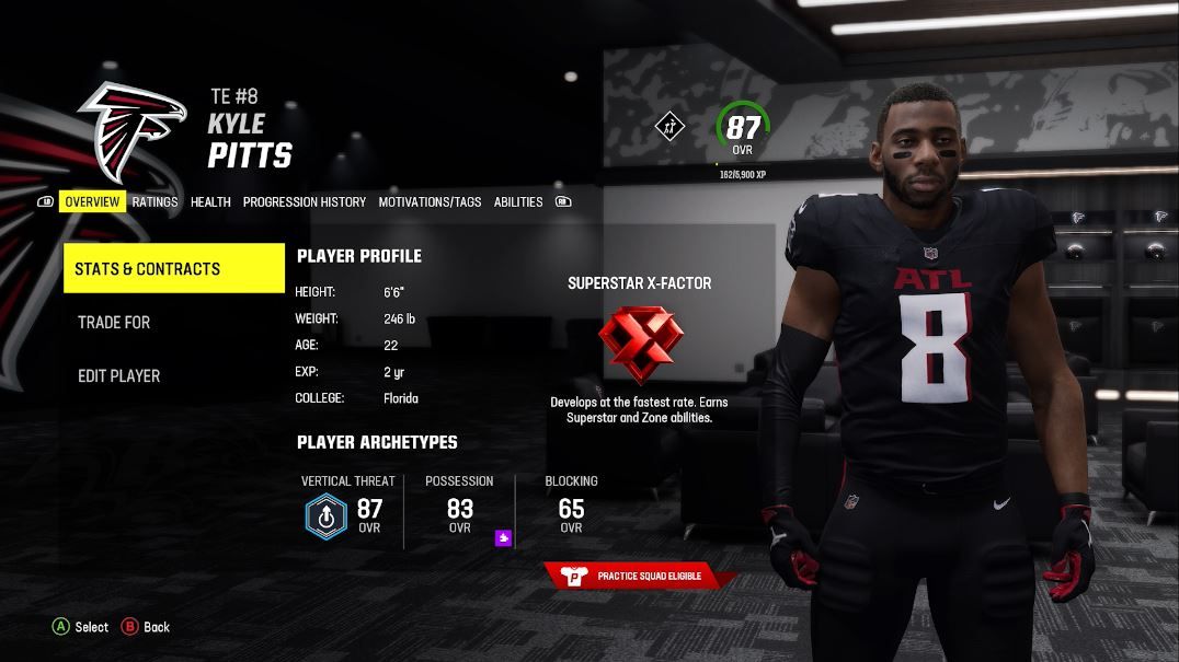 Kyle Pitts player card in Madden 24