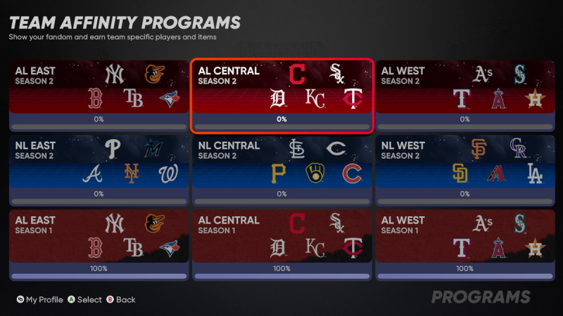 MLB® The Show™ - Team Affinity Season 4 - Future Stars & Legends