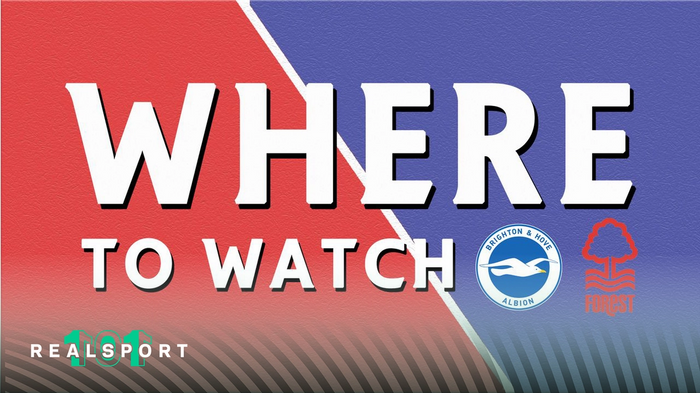Brighton and Nottingham Forest badges with Where to Watch text