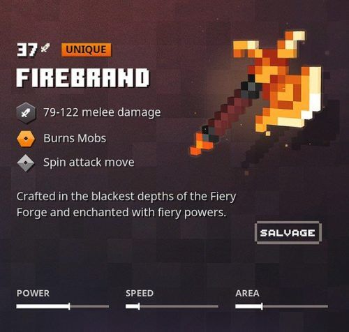 minecraft dungeons firebrand axe small
