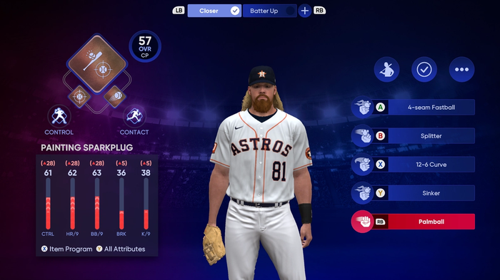 MLB The Show 22 how to change pitches ballplayer