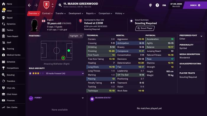 SECOND SEASON SYNDROME - A trickier campaign at Old Trafford has seen Greenwood's PA drop