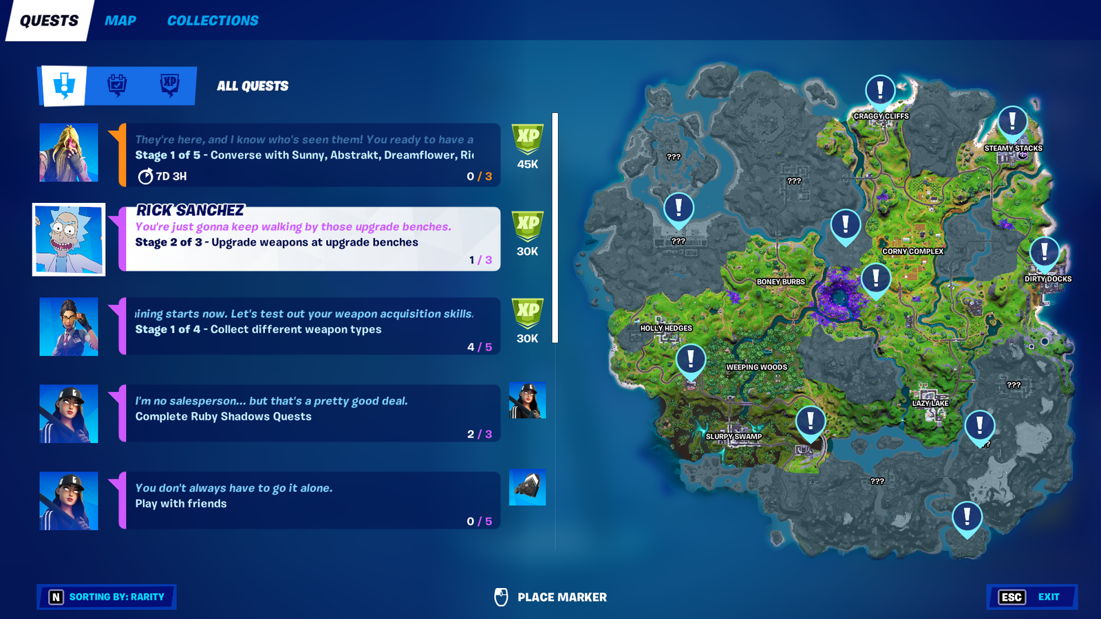 Fortnite Season 7 Upgrade Bench Locations