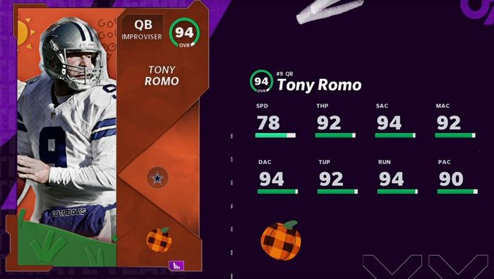 Madden 21 Autumn Blast Tony Romo Hero