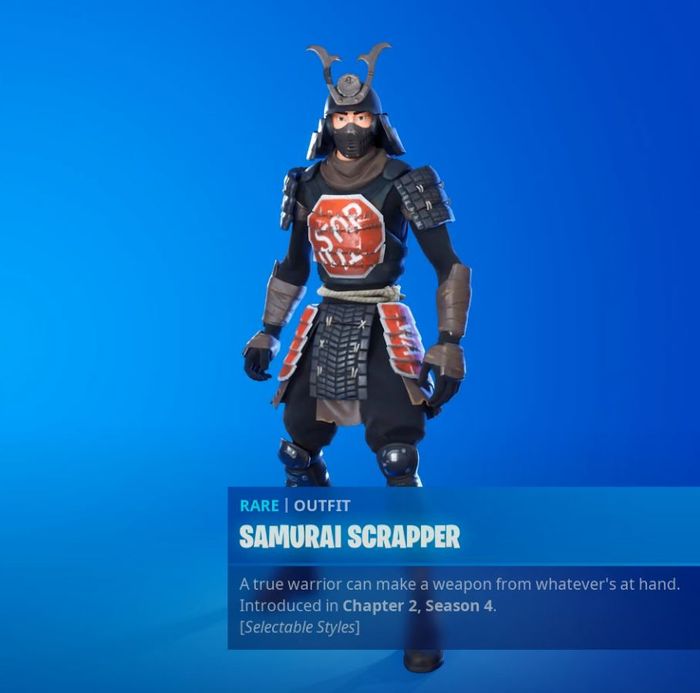samurai scrapper fortnite season 4 leaked skins