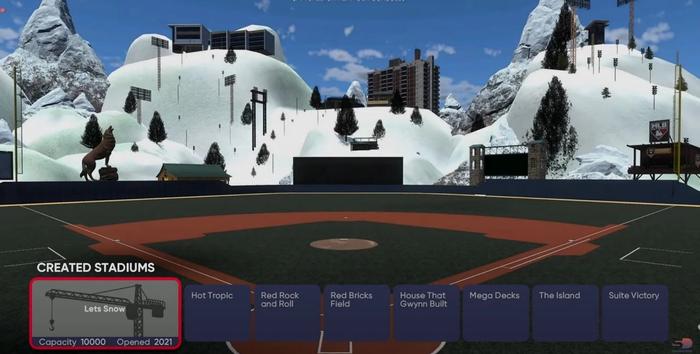 MLB The Show 21 Stadium Creator wall limits online play