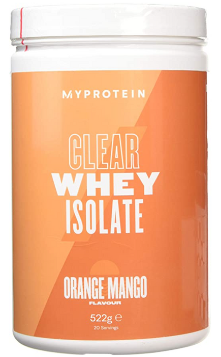 Best protein powder MyProtein product image of its orange mango clear whey protein powder