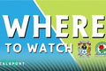 Coventry and Blackburn badges with where to watch text