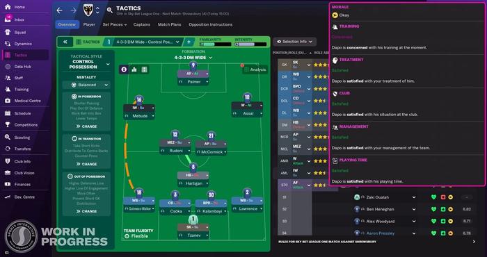 MORALE BOOSTER - FM22 will allow you to see an in-depth breakdown into your player's morale
