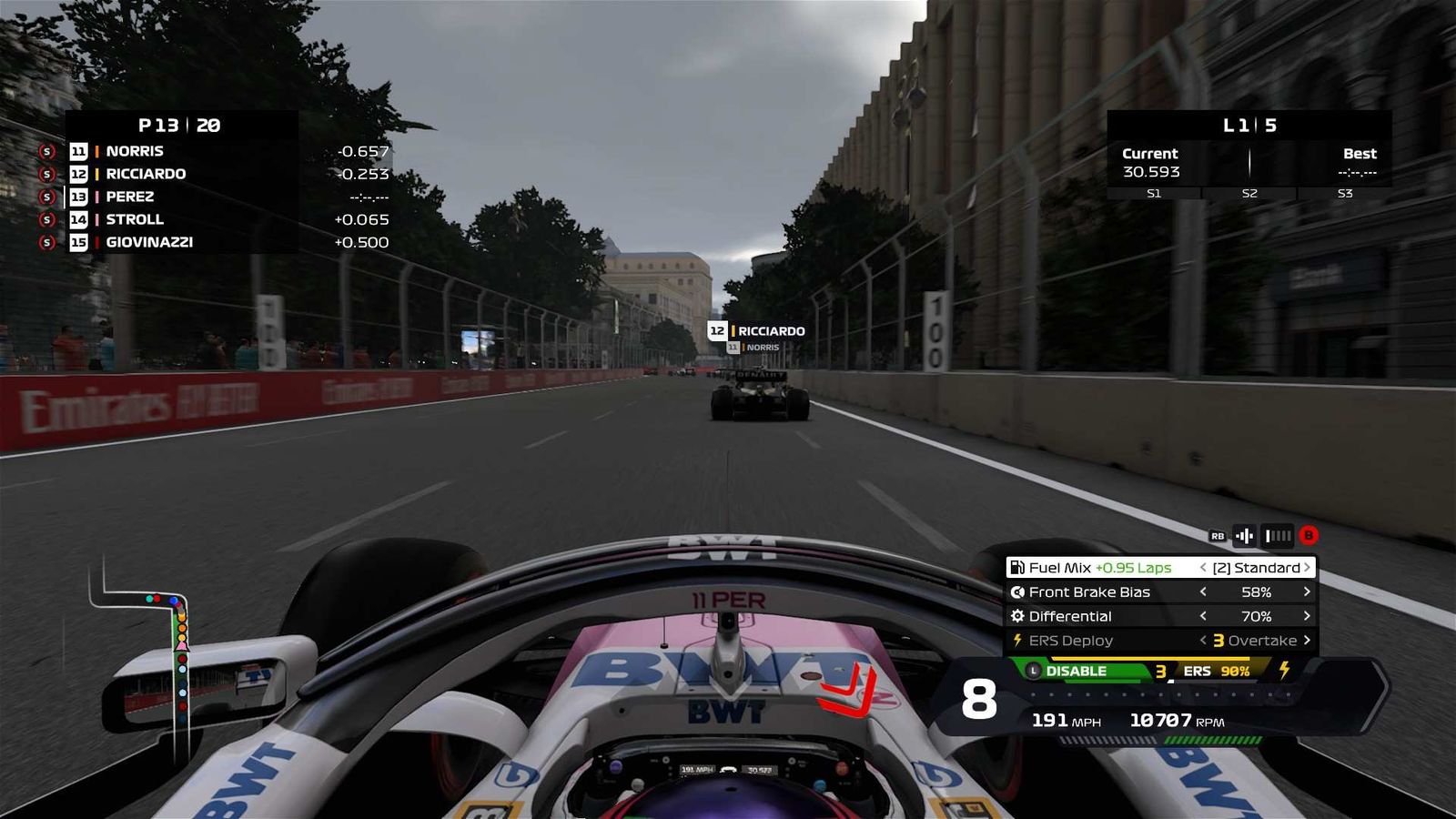 F1 2020 Overtake button