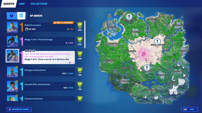 Fortnite Chapter 2 Season 5 Week 13 Surface Hubs Locations Map