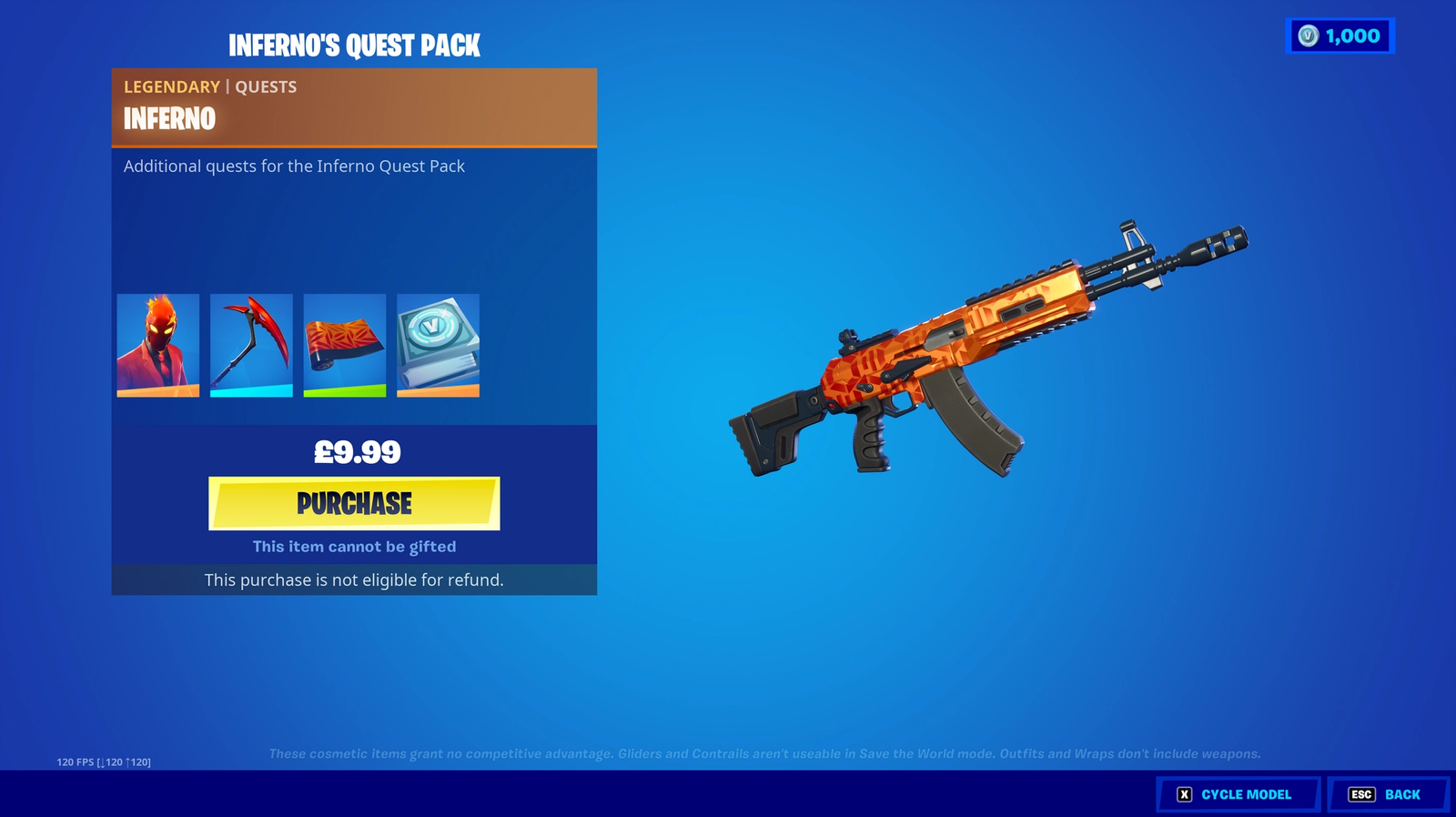 What is the weapon wrap for Infernos