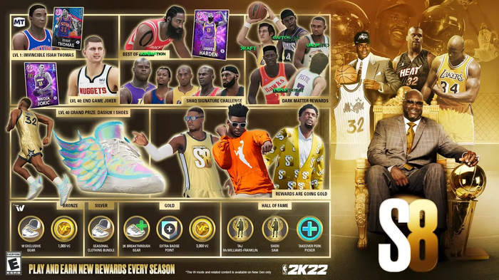 NBA 2K22 Season 8 MyCAREER Rewards Level 40 Gold