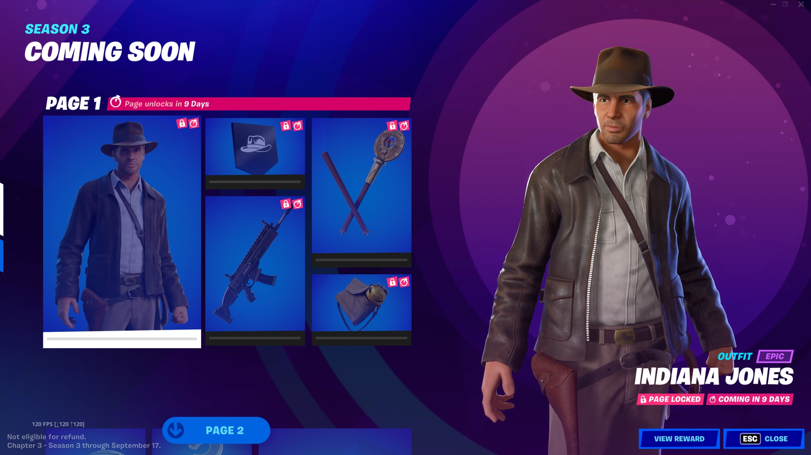 Fortnite Indiana Jones cosmetics will be introduced after 21.20 update
