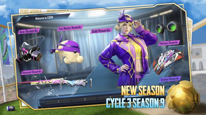 PUBG Mobile 2.3 Cycle 3 Season 9 rewards 