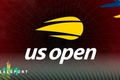 US Open 2022 Grand Slam tennis logo with red background