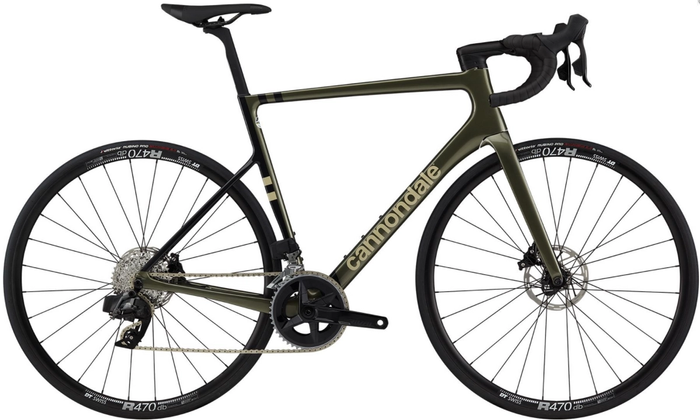 Best road bike Cannondale product image of a black and gold bike