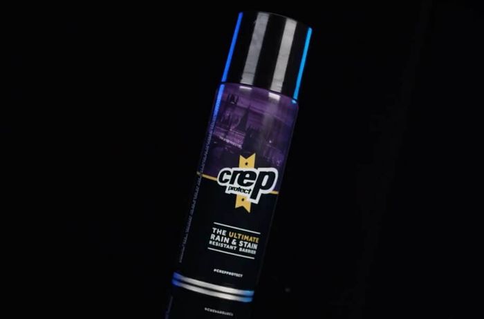Crep Protect product image of a purple and black spray can with yellow details.