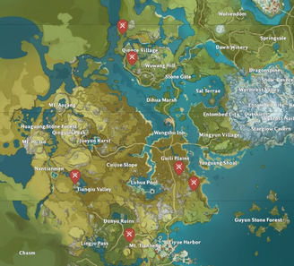 Where To Find Treasure Hoarders Genshin Impact Map