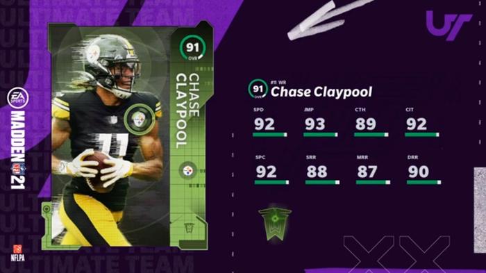 Madden 21 MUT Claypool Player of the Week TOTW 5