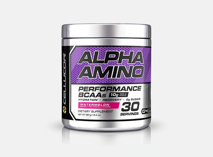 Best BCAAs Cellucor product image of a silver container with purple and black details.