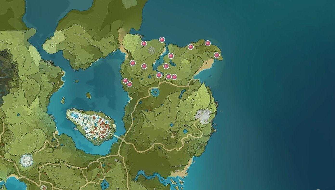Genshin Impact Valberry Map Locations