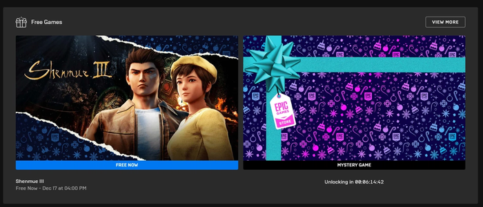 free epic games holiday sale