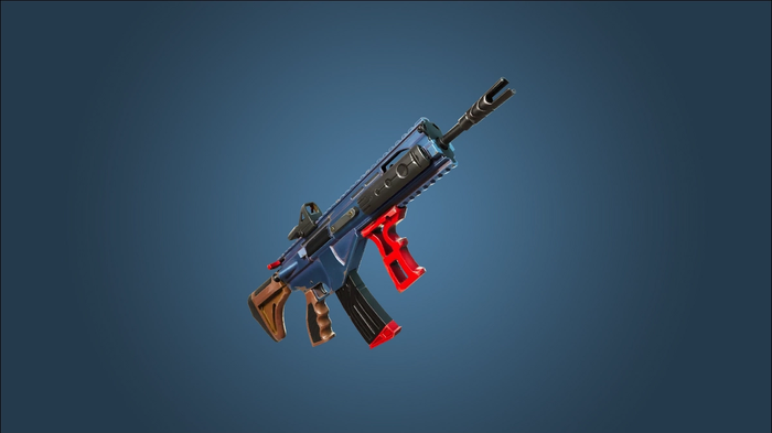 The vaulted MK-Seven Assault Rifle from Fortnite
