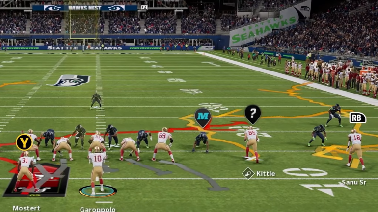 Madden 22 home field advantages advantage dynamic gameday seattle seahawks squiggly play art