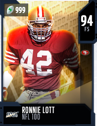 FS Ronnie Lott San Francisco 49ers Legend Creation Madden 20 PS4, Xbox 1