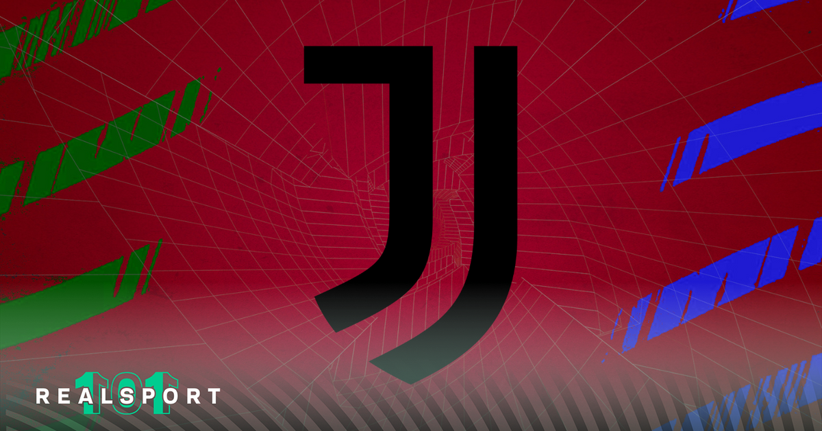 Juventus badge with red background 