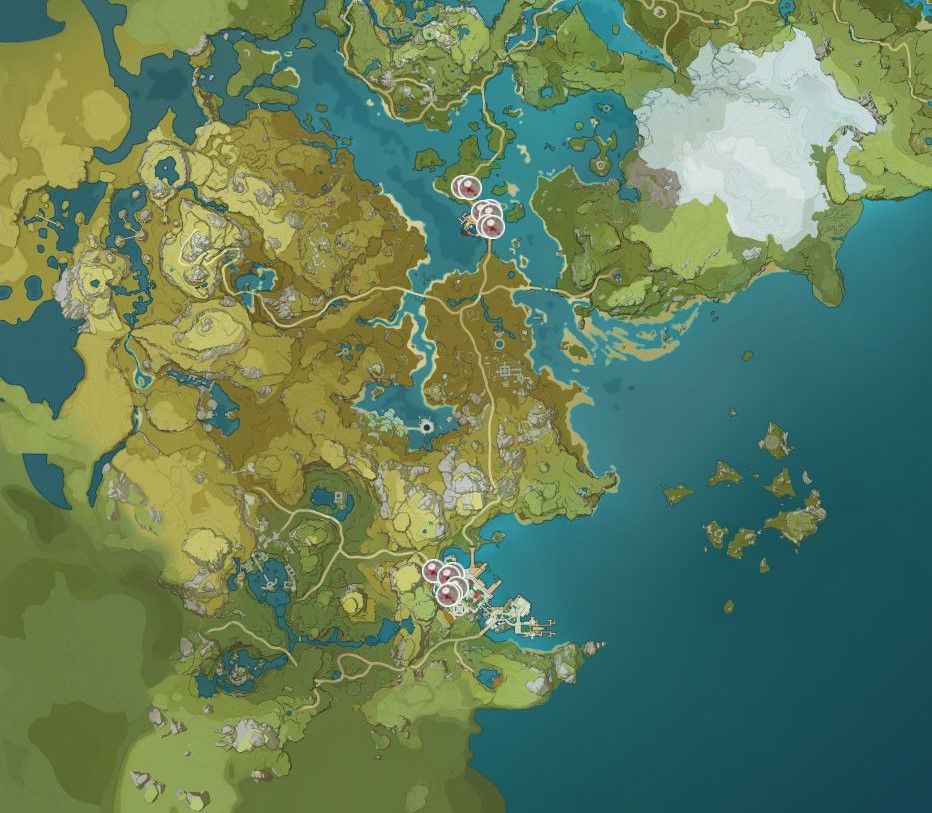 Genshin Impact Silk Flower Map Locations
