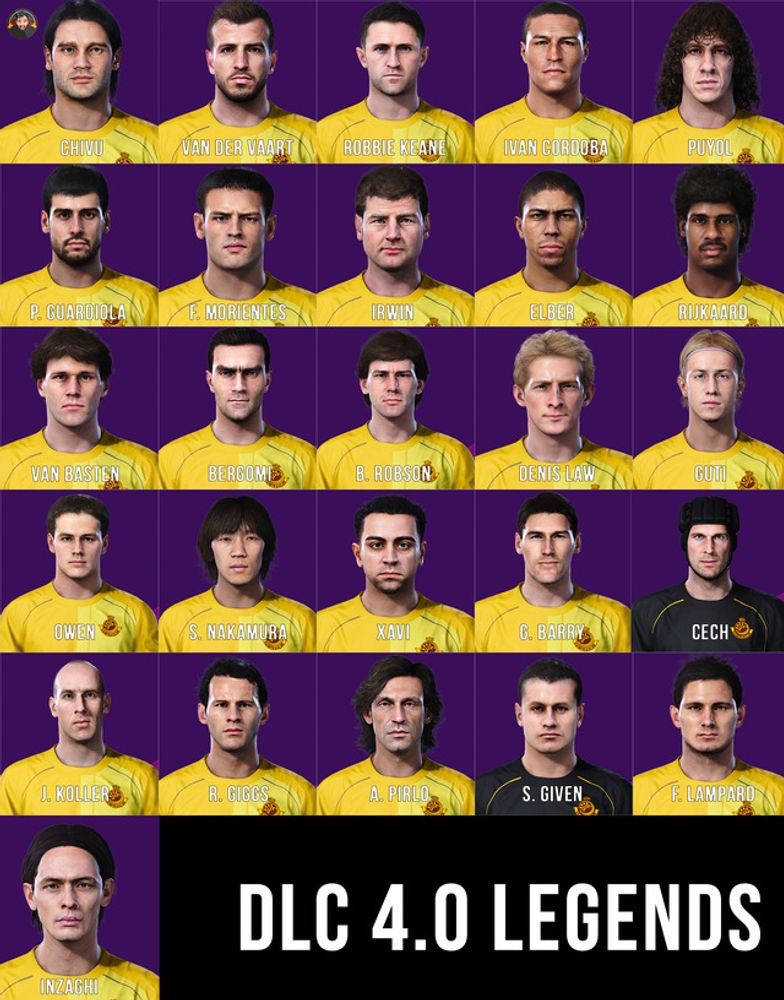PES 2020 ALL New Legends in Data Pack 4.0 Pirlo, Lampard, Puyol & more