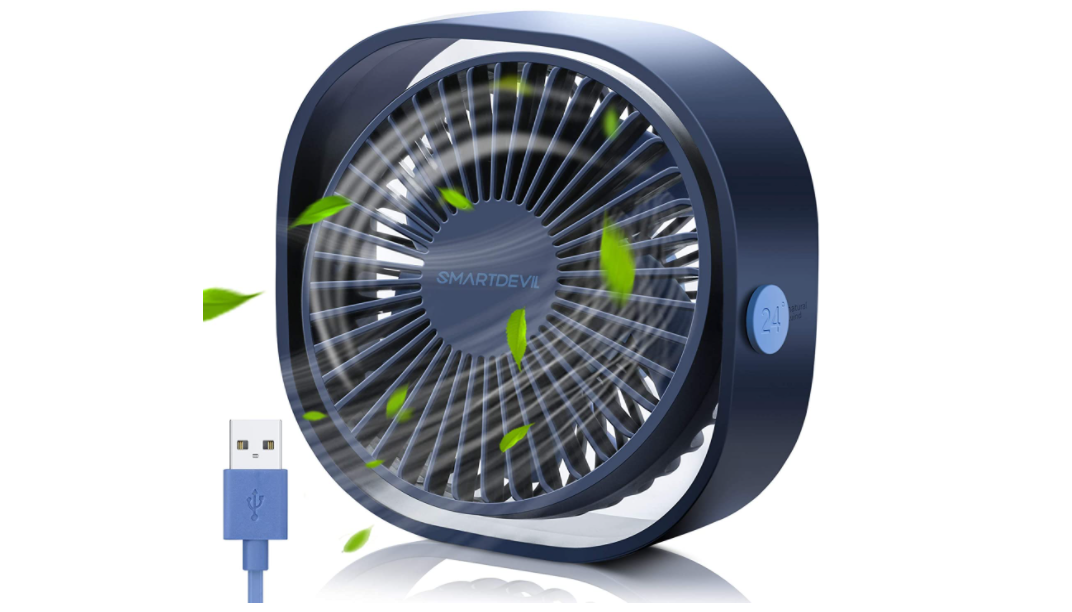 Everything you need for Battlefield 2042 SmartDevil product image of a small, blue desk fan.