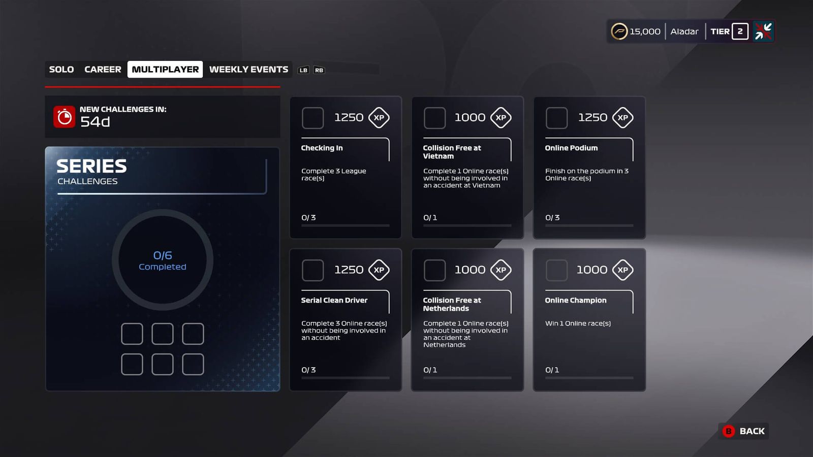 F1 2020 Series Challenges