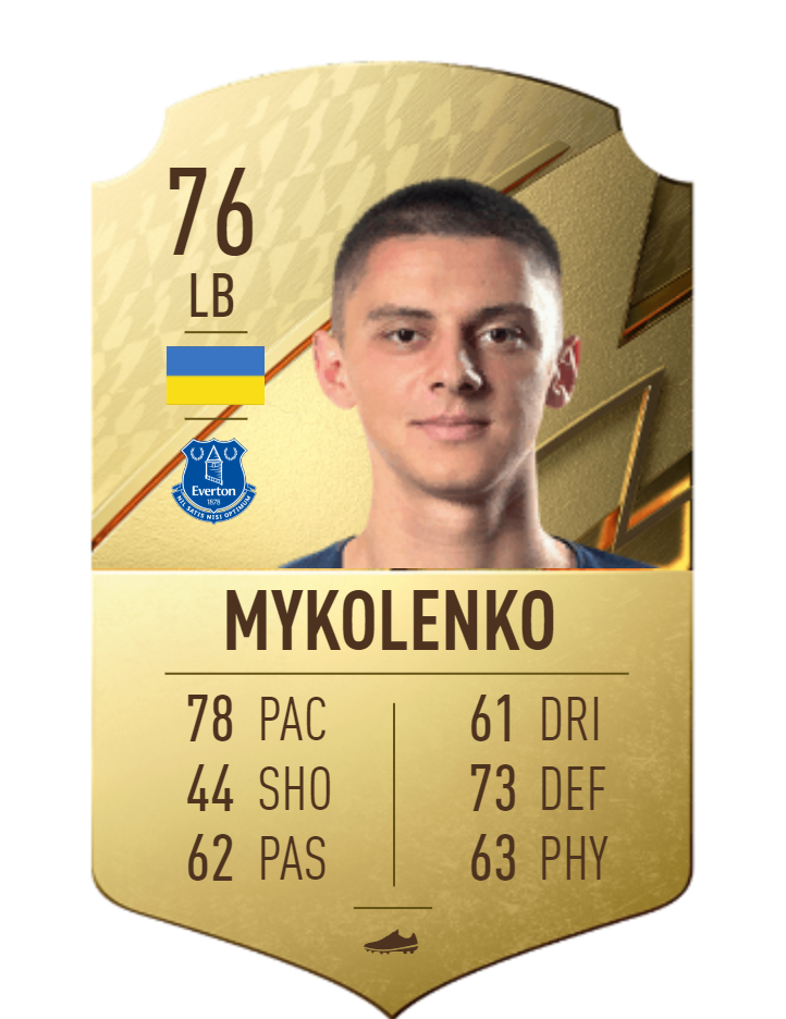 FIFA 22 - Vitaliy Mykolenko - Winter Transfer - 76 Rated