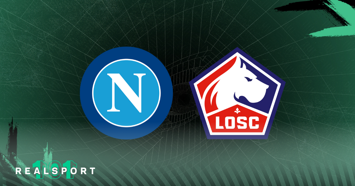 Napoli and Lille badges with green background