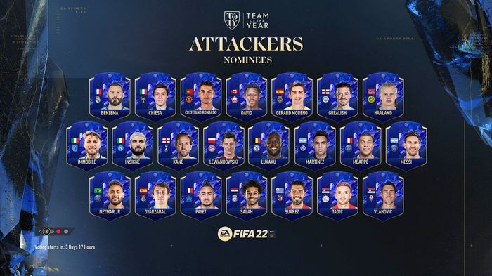 FIFA 22 loading screen TOTY attacker nominees